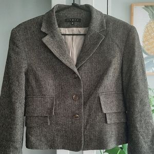 Cropped Tweed Blazer 3/4 length sleeve size 8